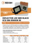 REFLECTOR LED SMD 500W BLACK ECO 6500K